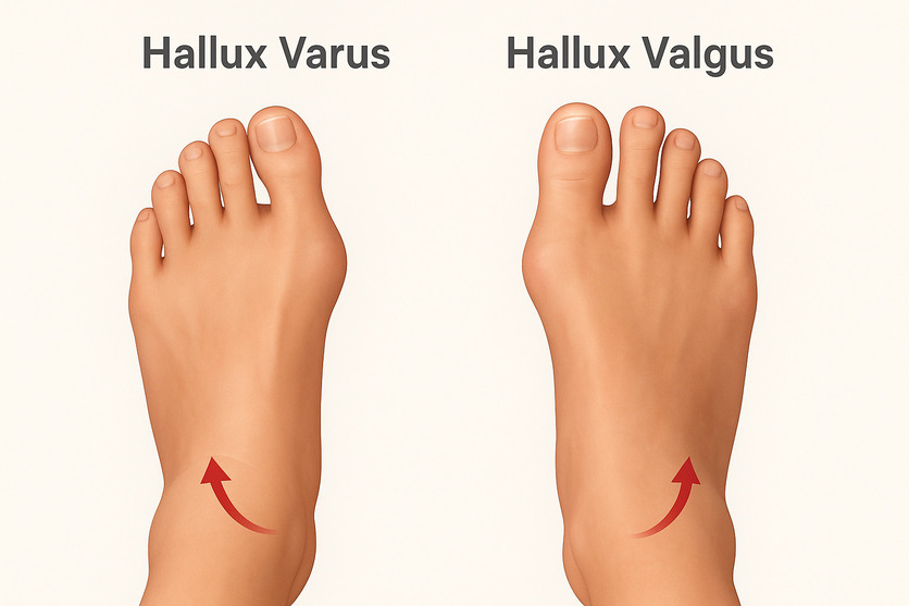 differenza tra alluce varo e alluce valgo