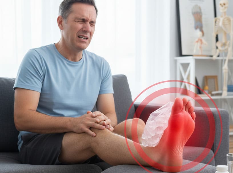 gotta acido urico piede