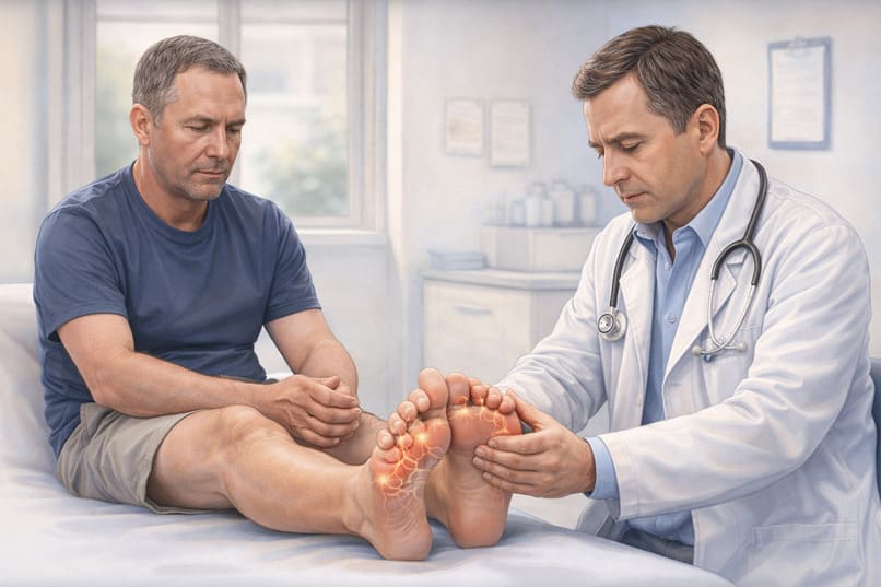 trattamento formicolio ai piedi